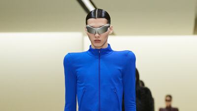 A man's tracksuit with padded shoulders