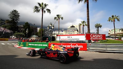 MONTE-CARLO, MONACO - MAY 24: Daniel Ricciardo of Australia driving the (3) Aston Martin Red Bull Racing RB14 TAG Heuer on track during practice for the Monaco Formula One Grand Prix at Circuit de Monaco on May 24, 2018 in Monte-Carlo, Monaco. (Photo by Mark Thompson/Getty Images)