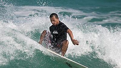 The Dubai Sunset Open featured shortboard and longboard competitions.