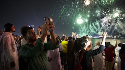 The unsung heroes of National Day kept cleaning throughout the night and following day in and around the Abu Dhabi Corniche as thousands of revellers left behind huge amounts of rubbish. Christopher Pike / The National