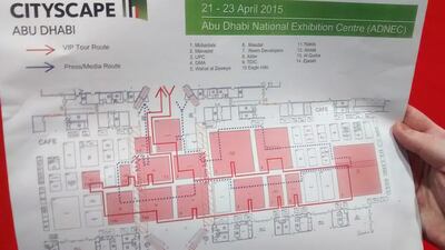 Cityscape Abu Dhabi map. Adam Bouyamourn / The National