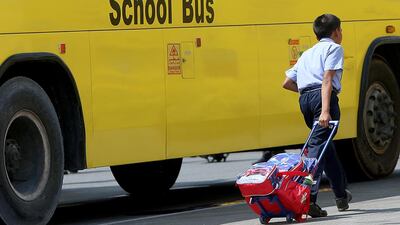 Police secured the premises of a school in Dubai on Wednesday after 'suspicious activity' by a parent was reported. Satish Kumar / The National