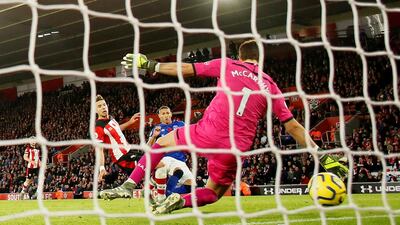 Everton's Richarlison scores the second goal against Southampton. Reuters