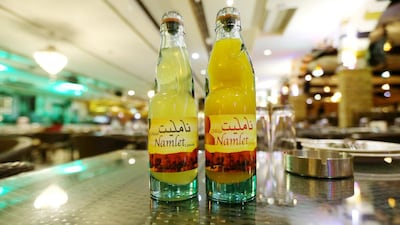 Emirati restaurant tycoon Hamed Hareb is reviving namlet soft drink, trying to keep the new bottles (shown) as close as possible to the originals. Pawan Singh / The National