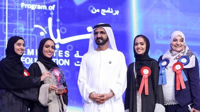 ‘Our responsibility is to prepare generations for future and our ambitions are to have scientists who contribute to the progress of mankind,’ Sheikh Mohammed said at the ceremony.