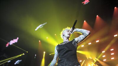 Machine Gun Kelly performs at RedFestDXB. Courtesy Arabian Radio Network