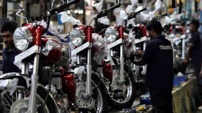 Workers assemble Royal Enfield motorcycles inside its factory in the southern Indian city of Chennai. Babu / Reuters