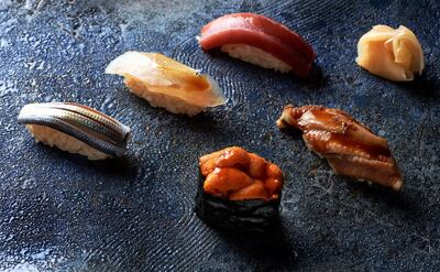 The sushi fish is sourced from Tokyo. Courtesy Bulgari Hotel