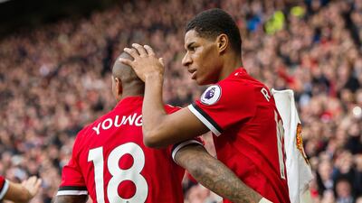 Marcus Rashford scored both Manchester United goals in their win over Liverpool. Peter Powell / EPA