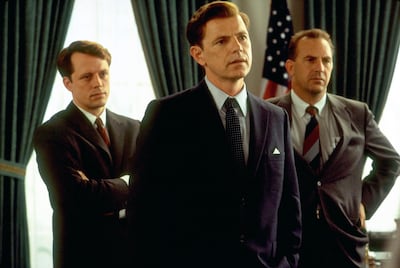 From left, Steven Culp, Bruce Greenwood and Kevin Costner in Thirteen Days. Photo: New Line Cinema