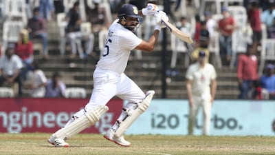 Rohit Sharma scored well over half the runs for India on a tough Chennai pitch. Sportzpics / BCCI