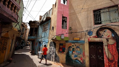 The Al Farasha group of artists has been painting murals inspired by traditional folklore for years