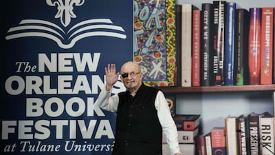 Indian-British novelist Salman Rushdie at the New Orleans Book Festival at Tulane University in New Orleans, Louisiana. AFP