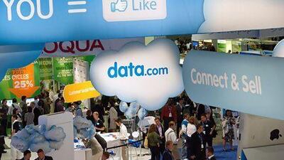 The Cloud Expo room at DreamForce in San Francisco. Providers are looking with interest at regional cloud computing. David Paul Morris / Bloomberg News
