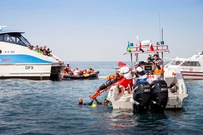 The drill mocked a situation where 50 ferry passengers were in peril. Courtesy RTA