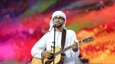 Khalifa performs at the One year to go celebrations.