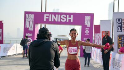 Participants at the end of the run.