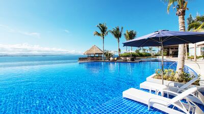 The infinity pool is one of the highlights of this luxury resort