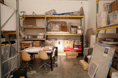 The gallery's former exhibition area, now a storage room Pawan Singh / The National