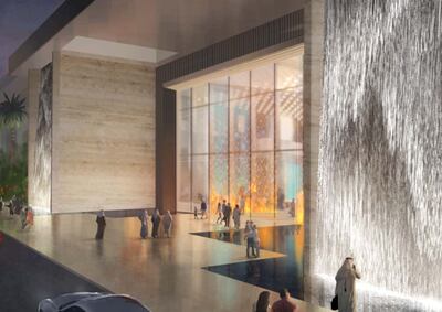 Dramatic water features are a recurring element in the luxury property. Photo: Atlantis the Royal