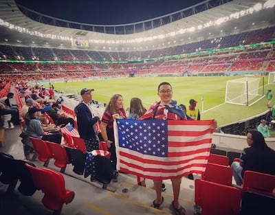 New Yorker Antony Linh in Qatar for the FIFA World Cup in 2022, supporting the U.S. Photo: Antony Linh