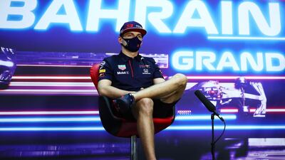 Dutch F1 driver Max Verstappen of Red Bull Racing during the drivers press conference before the F1 Grand Prix of Bahrain at Sakhir. EPA
