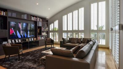 A modern lounge ready to screen all of the latest blockbusters. Courtesy Ocean View Real Estate