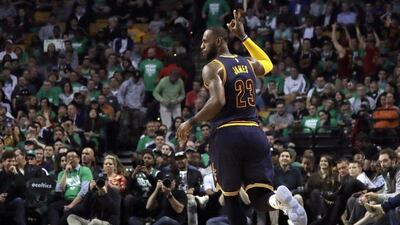 Cleveland Cavaliers forward LeBron James celebrates. AP Photo