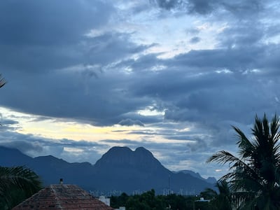 The Western Ghats as seen from the writer's home. Jennifer Gnana / The National