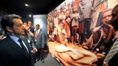 Nicolas Sarkozy visits the Memorial of the Rwandan genocide in Kigali during his visit 10 days ago.