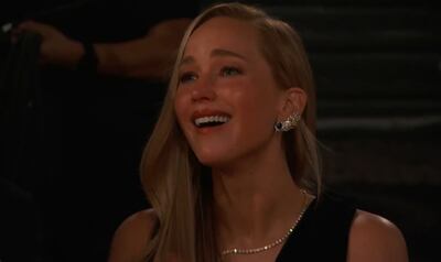 Jennifer Lawrence had the best reaction to Emma Stone winning in the same category they were both nominated for. Photo: Golden Globes