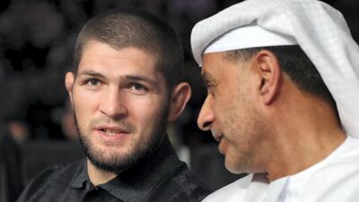 UFC lightweight champion Khabib Nurmagomedov saw Moret and the other fighters in action. Chris Whiteoak / The National