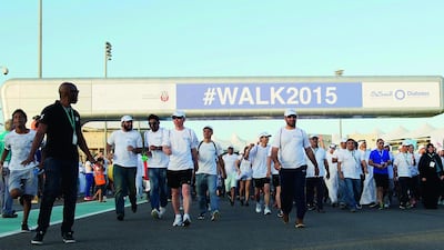 The Nation’s leading annual Walkathon for diabetes , WALK 2015 taken place at Yas Marina Circuit Abu Dhabi, Vidhyaa for The National Diabetes