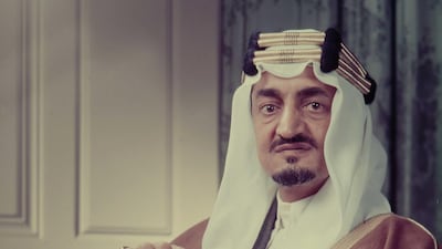 A portrait of the Saudi Arabian King Faisal ibn Abdul Aziz Al Saud (1906 - 1975) wearing a traditional headdress, United States, mid-20th century. (Photo by Bachrach/Getty Images)