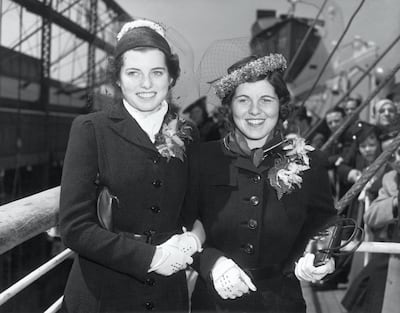Eunice Kennedy Shriver with her sister Rosemary, right, who had intellectual disabilities. Getty