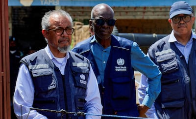 Dr Tedros Adhanom Ghebreyesus, director general of the WHO, visits the province of Ituri, DRC, which is at the heart of the Ebola outbreak. Reuters
