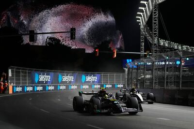 Mercedes driver Lewis Hamilton, of Britain, struggled for pace throughout qualifying. AP