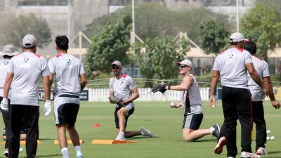The UAE, training at the ICC Academy in Dubai earlier in the week, are down 1-0 in the four-match ODI series against Zimbabwe. Satish Kumar for The National