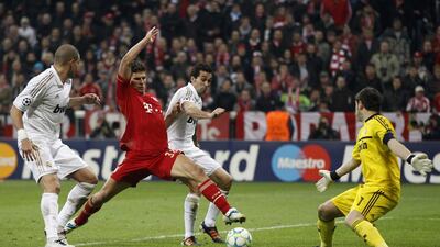 Bayern Munich and real Madrid clashed on April 17, 2012. AP Photo