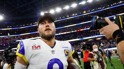 Los Angeles Rams quarterback Matthew Stafford. EPA