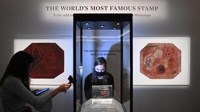 The stamp is the only known survivor of its kind and was created as a contingency in 1856 when a shortage of stamps usually imported from England threatened to disrupt the postal service throughout British Guiana. EPA