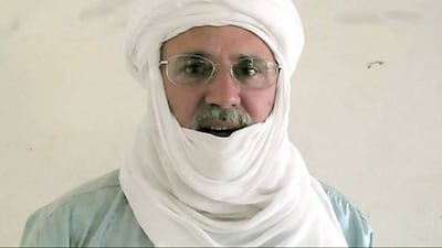 A video grab taken on October 18, 2016, shows US aid worker Jeffery Woodke two days before he was captured. AFP