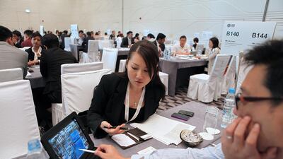 The event is expected to bring 75 Chinese tour operators to meet local agencies. Above, a similar event in 2012 held at Viceroy hotel on Yas Island. Fatima Al Marzooqi / The National