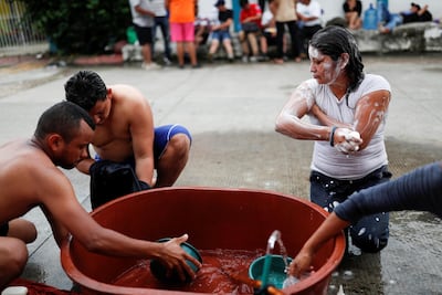 Migrants, part of a caravan travelling from Central America en route to the United States. Reuters