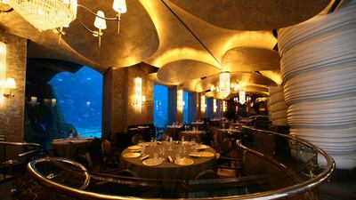 Ossiano Rstaurant at Atlantis Hotel in Palm Jumeirah. Jeffrey E Biteng / The National