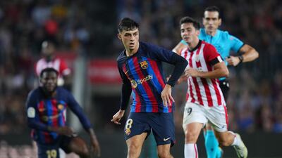 Pedri – 7. Got his studs to a Roberto cross to hit the post after 52. Always energetic. Needs to be at his best against Bayern on Wednesday, be on a winning side and hope that Inter drop points in their game. Getty