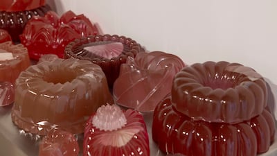 Shamsa Al Omaira's works features artworks made with moulds and resin. Photo: Ismail Noor / Seeing Things