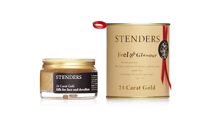 Feel the Glamour 24 Carat Gold Gold Silk for Face and Decollete Dh166 (Courtesy: Stenders)