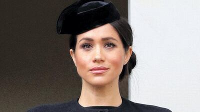 Meghan, Duchess of Sussex wears Givenchy to the annual Remembrance Sunday Service at The Cenotaph on November 11, 2018 in London. Getty