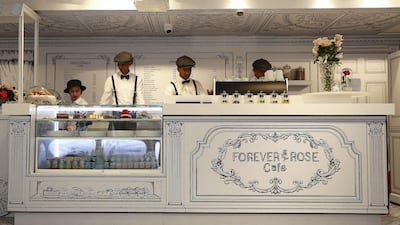 Staff at the Forever Rose Cafe. Pawan Singh / The National